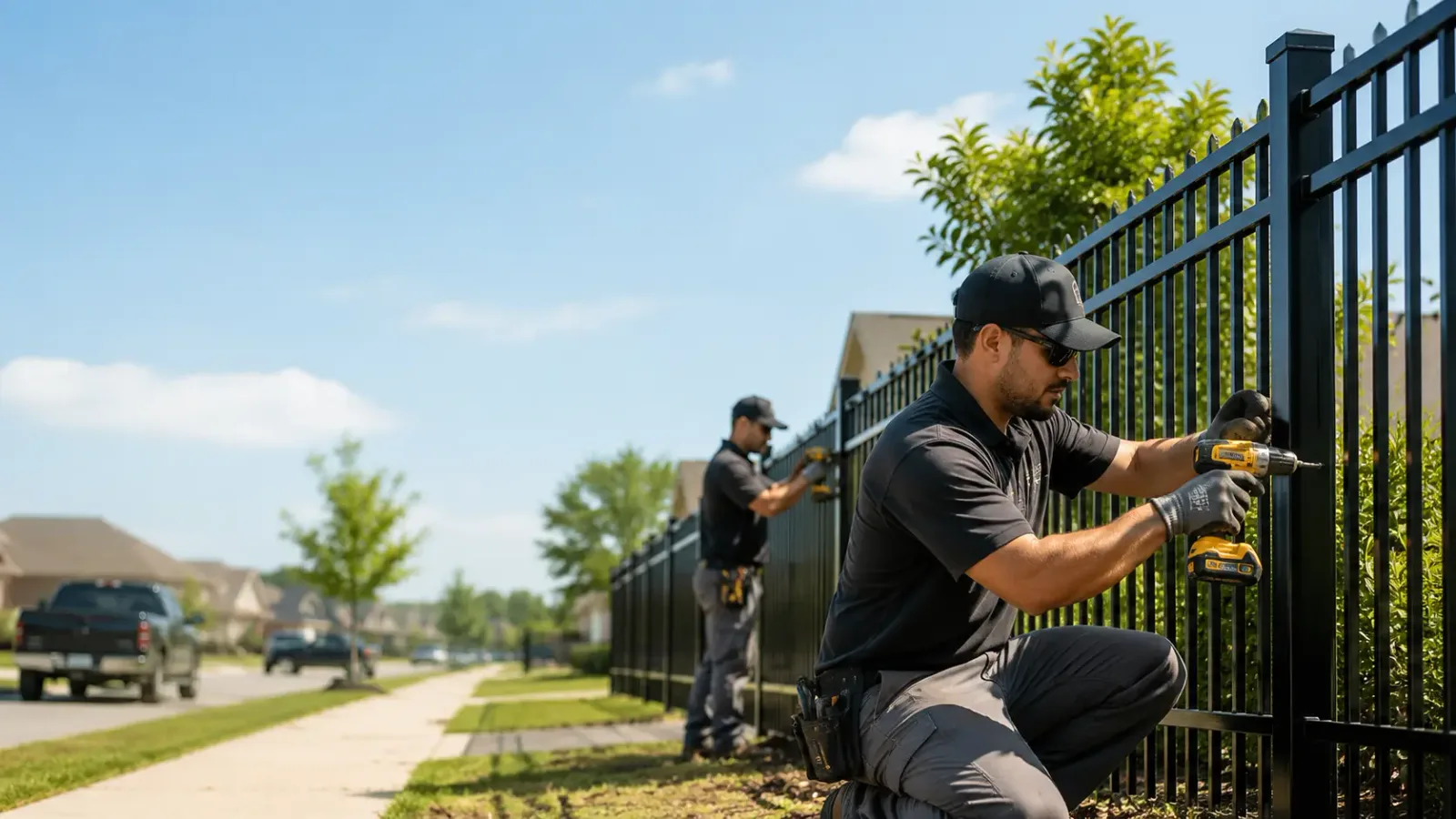 Metal Fence Installation in Hankamer, TX